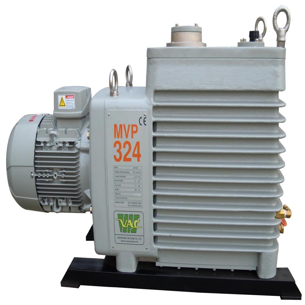 Double stage rotary vane vacuum pump