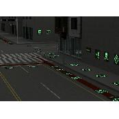 A direction board of luminous stone with a life line