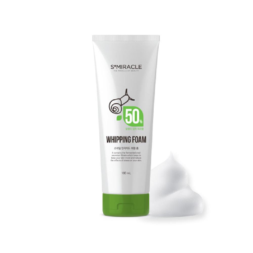 S+MIRACLE SNAIL ENRICHED Whipping FOAM with 50% snail slime filtrate & propolis & nutrition of herb