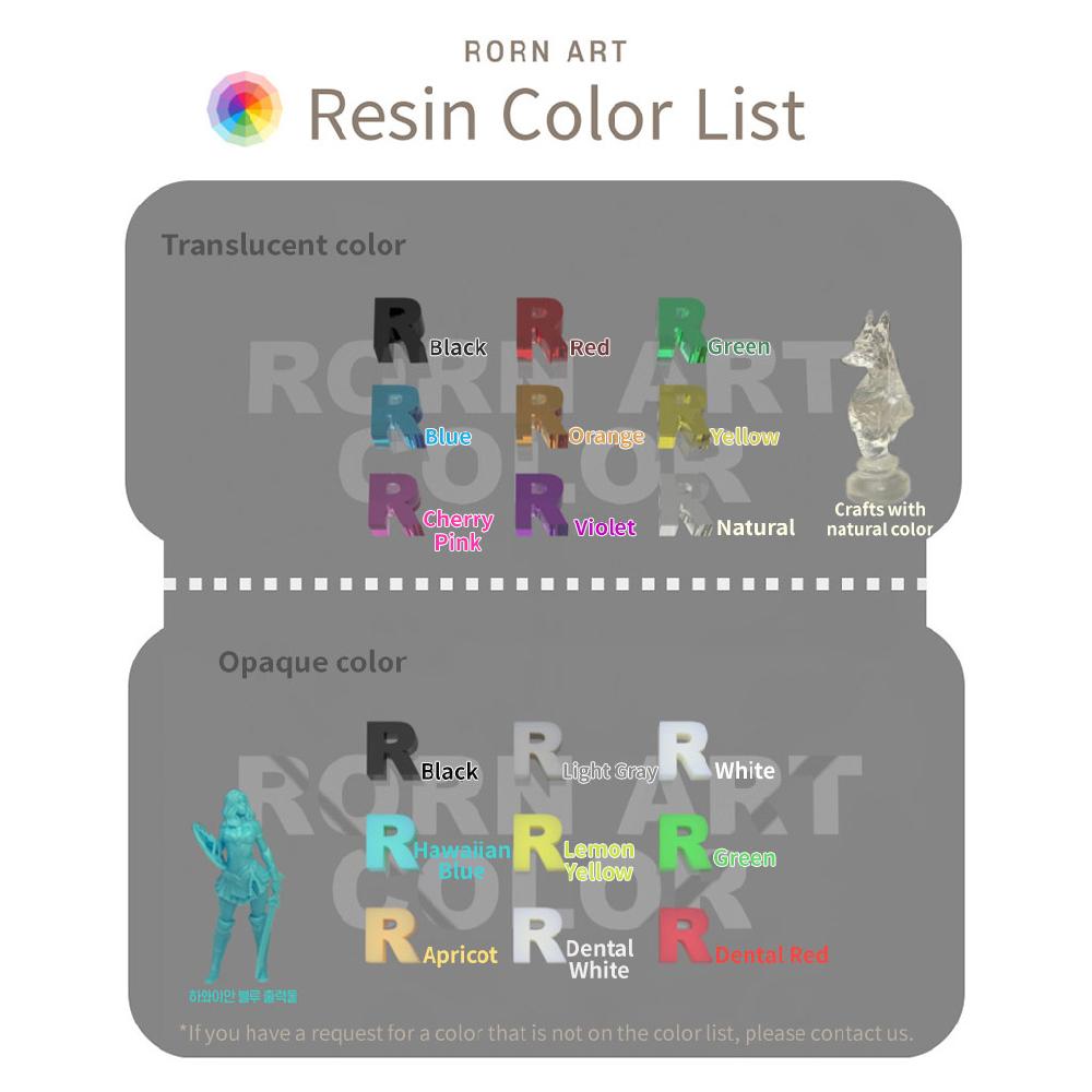 Rorn Art Professional Odor UV Resin for 3D Printer Light Gray color