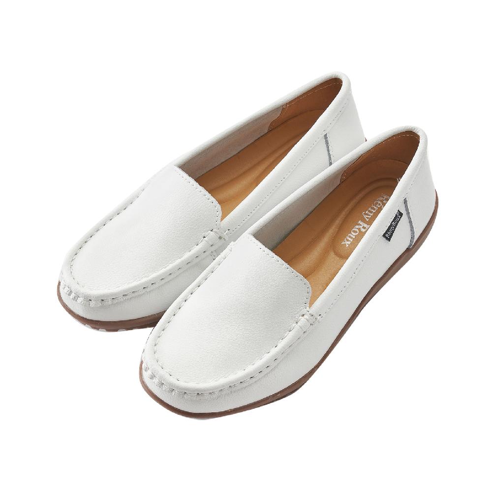 Cushioned Basic Daily Women Comfort Loafers / White, 240