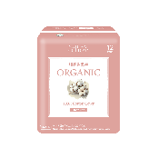 Natural Cotton Signature Organic Cotton Cover Slim Sanitary Pads (Regular, 12 Count)