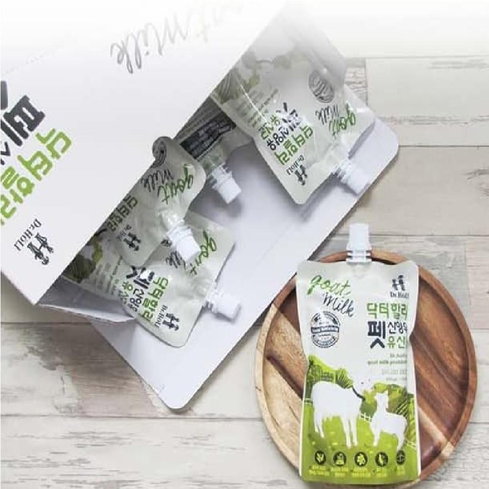 Dr.Holi Pet Goat's Milk for Dogs and Cats(6.08ozX10Pouch) - Free Lactose, Low Fat Milk